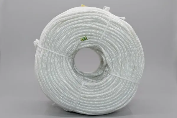 Rope | Polyester (PES) | Braided | White | 7 mm| Impregnated | Garden | Sport
